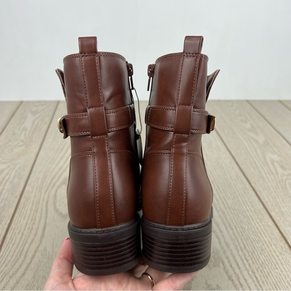 Giani Bernini Women's Becca Memory Foam Buckled Booties 11M Mocha Brown $100 - Picture 7 of 9